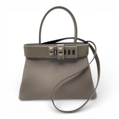 プレオウンドエルメス メドール 27 エトゥープ トゴ/スイフト シルバー金具 K刻印