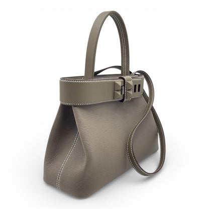 プレオウンドエルメス メドール 27 エトゥープ トゴ/スイフト シルバー金具 K刻印