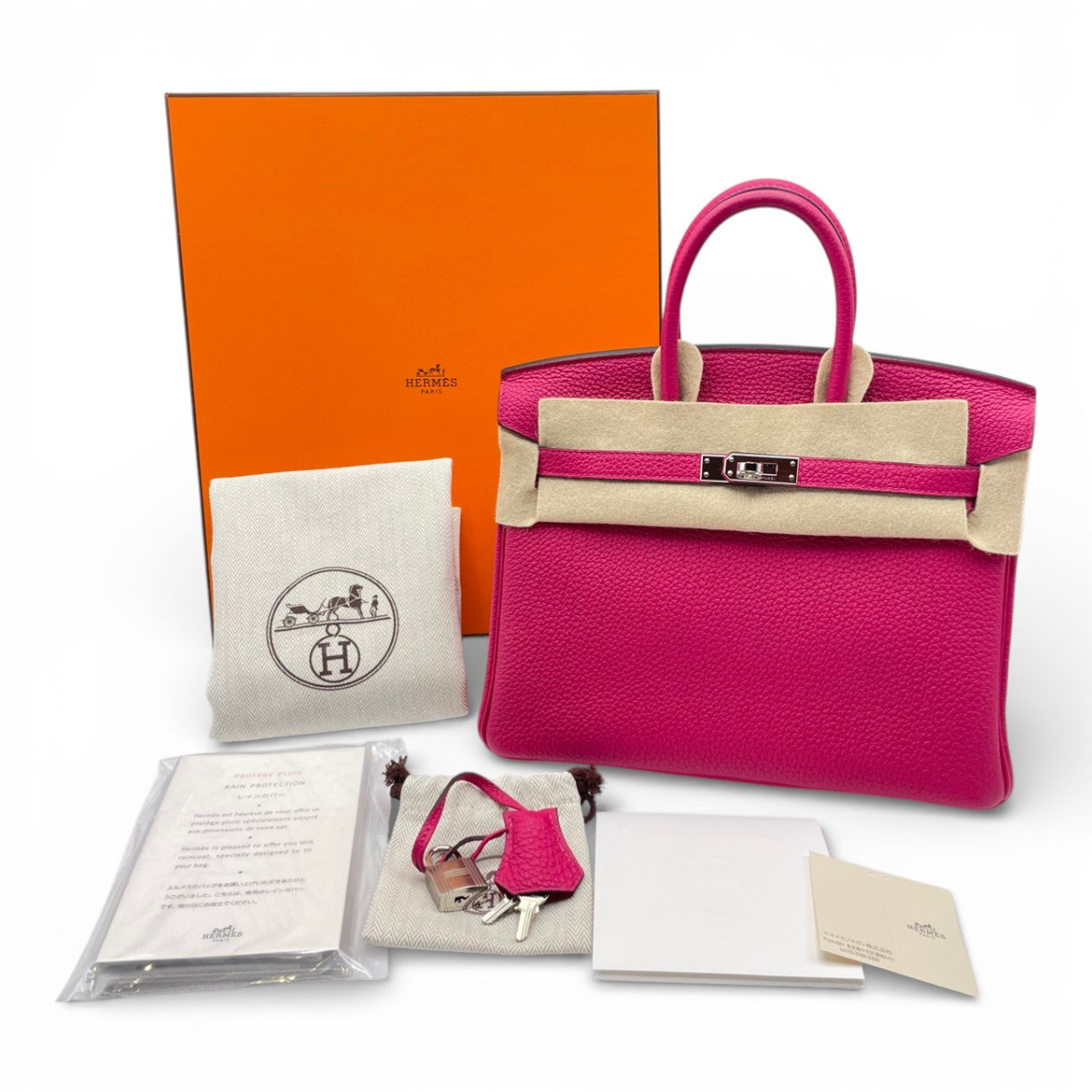 プレオウンドエルメス バーキン 25 ローズメキシコ トゴ シルバー金具 Z刻印