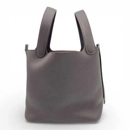 プレオウンドエルメス ピコタンロック PM エベンヌ トリヨンクレマンス シルバー金具 K刻印