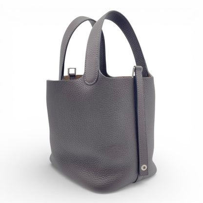 プレオウンドエルメス ピコタンロック PM エベンヌ トリヨンクレマンス シルバー金具 K刻印