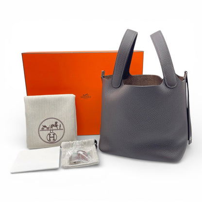 プレオウンドエルメス ピコタンロック PM エベンヌ トリヨンクレマンス シルバー金具 K刻印