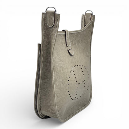 プレオウンドエルメス エヴリン PM エトゥープ トリヨンクレマンス シルバー金具 B刻印