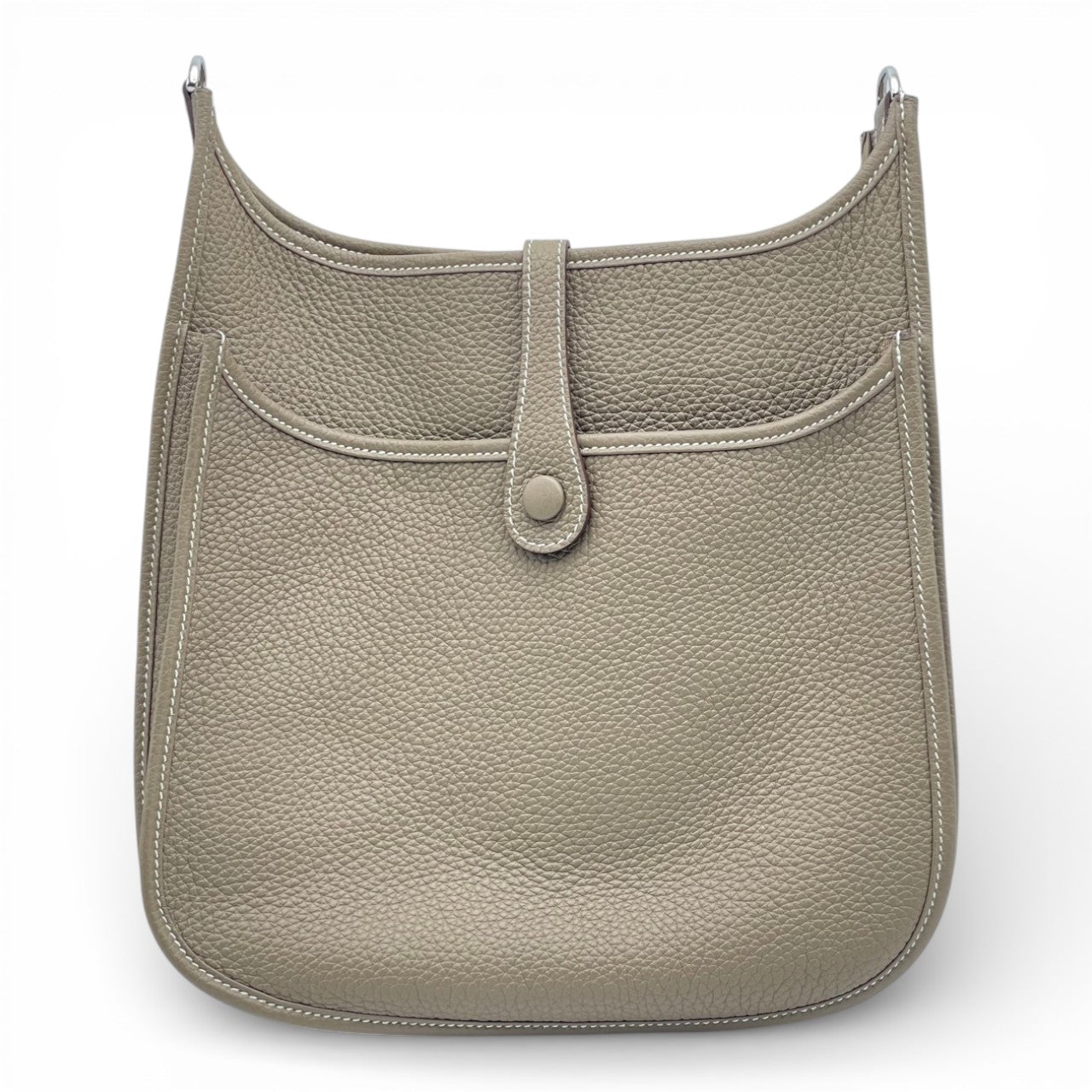 プレオウンドエルメス エヴリン PM エトゥープ トリヨンクレマンス シルバー金具 B刻印