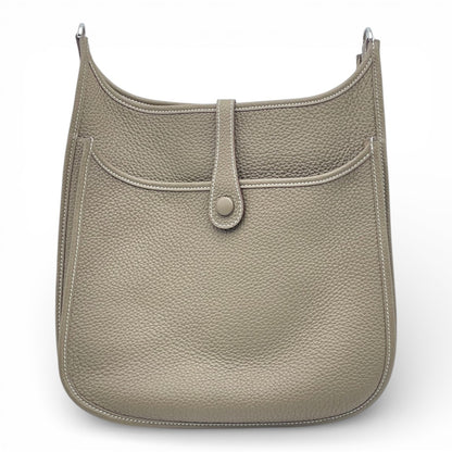 プレオウンドエルメス エヴリン PM エトゥープ トリヨンクレマンス シルバー金具 B刻印