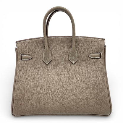 プレオウンドエルメス バーキン 25 エトゥープ トゴ ゴールド金具 K刻印