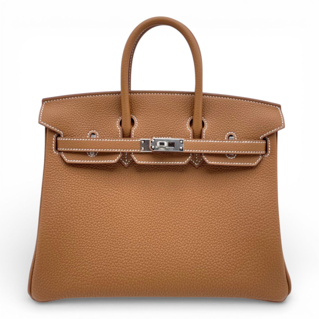プレオウンドエルメス バーキン 25 ゴールド トゴ シルバー金具 G刻印