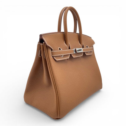 プレオウンドエルメス バーキン 25 ゴールド トゴ シルバー金具 G刻印