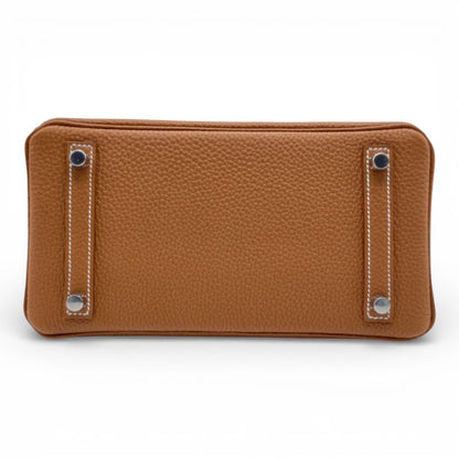 プレオウンドエルメス バーキン 25 ゴールド トゴ シルバー金具 G刻印