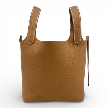 プレオウンドエルメス ピコタンロック PM ゴールド トリヨンクレマンス ゴールド金具 G刻印