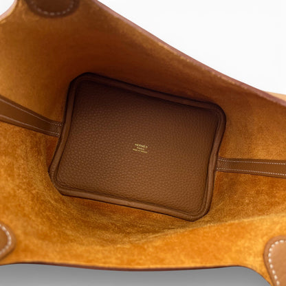 プレオウンドエルメス ピコタンロック PM ゴールド トリヨンクレマンス ゴールド金具 G刻印