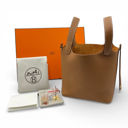 プレオウンドエルメス ピコタンロック PM ゴールド トリヨンクレマンス ゴールド金具 G刻印