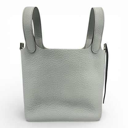 プレオウンドエルメス ピコタンロック PM ブルーペール トリヨンクレマンス シルバー金具 K刻印