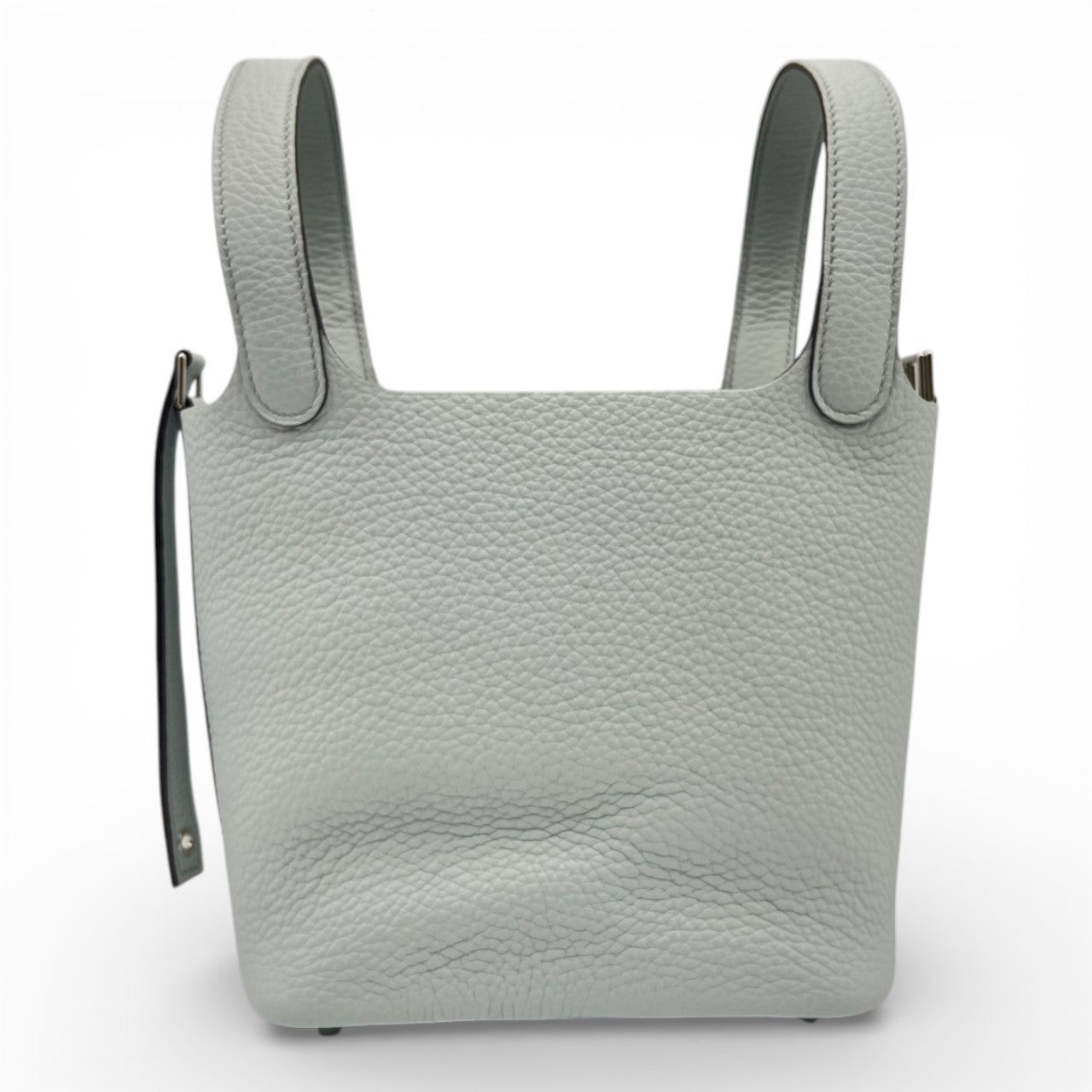 プレオウンドエルメス ピコタンロック PM ブルーペール トリヨンクレマンス シルバー金具 K刻印