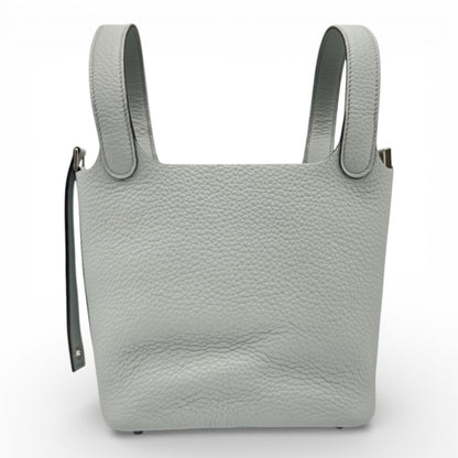 プレオウンドエルメス ピコタンロック PM ブルーペール トリヨンクレマンス シルバー金具 K刻印