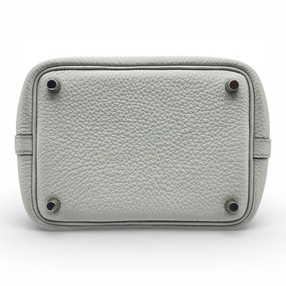 プレオウンドエルメス ピコタンロック PM ブルーペール トリヨンクレマンス シルバー金具 K刻印