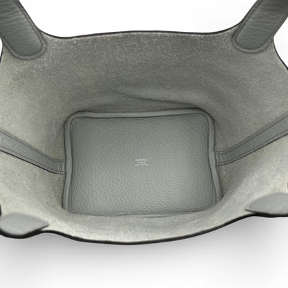 プレオウンドエルメス ピコタンロック PM ブルーペール トリヨンクレマンス シルバー金具 K刻印