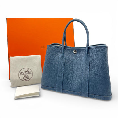 プレオウンドエルメス ガーデンパーティ TPM ブルードプリュス トリヨンクレマンス シルバー金具 K刻印