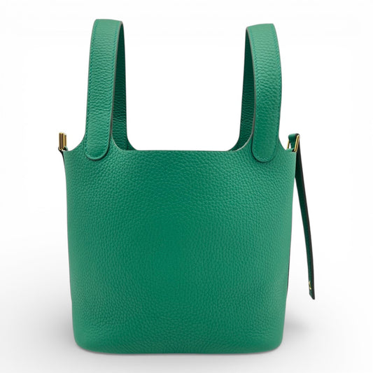 プレオウンドエルメス ピコタンロック PM ヴェール・ヴェルディゴ トリヨンクレマンス ゴールド金具 K刻印