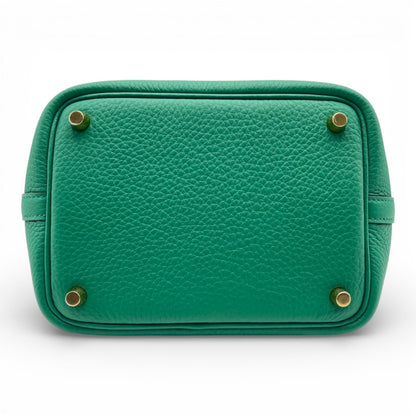 プレオウンドエルメス ピコタンロック PM ヴェール・ヴェルディゴ トリヨンクレマンス ゴールド金具 K刻印