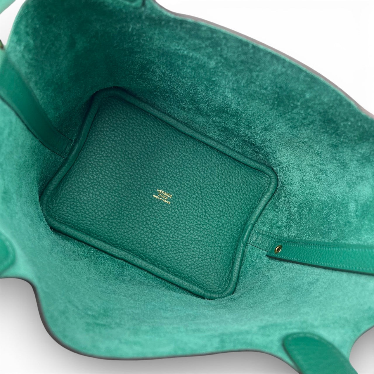 プレオウンドエルメス ピコタンロック PM ヴェール・ヴェルディゴ トリヨンクレマンス ゴールド金具 K刻印