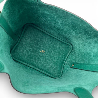 プレオウンドエルメス ピコタンロック PM ヴェール・ヴェルディゴ トリヨンクレマンス ゴールド金具 K刻印