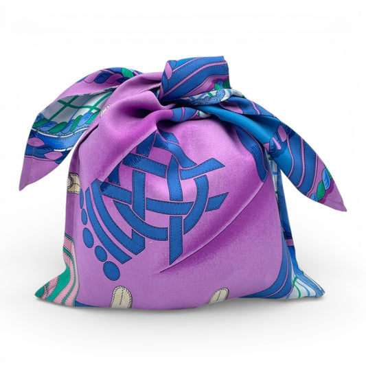 プレオウンドエルメス フロシキ PM 馬の礼装 マルチカラー シルク100%