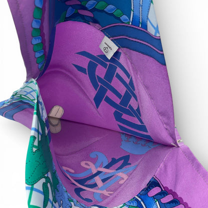 プレオウンドエルメス フロシキ PM 馬の礼装 マルチカラー シルク100%