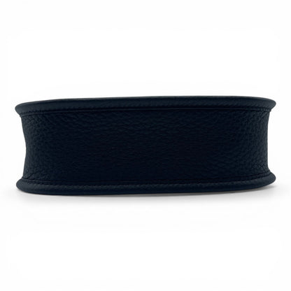 Pre-owned Hermes Mini Evelyn Amazone TPM Noir Taurillon Clemence Gold hardware K stamp