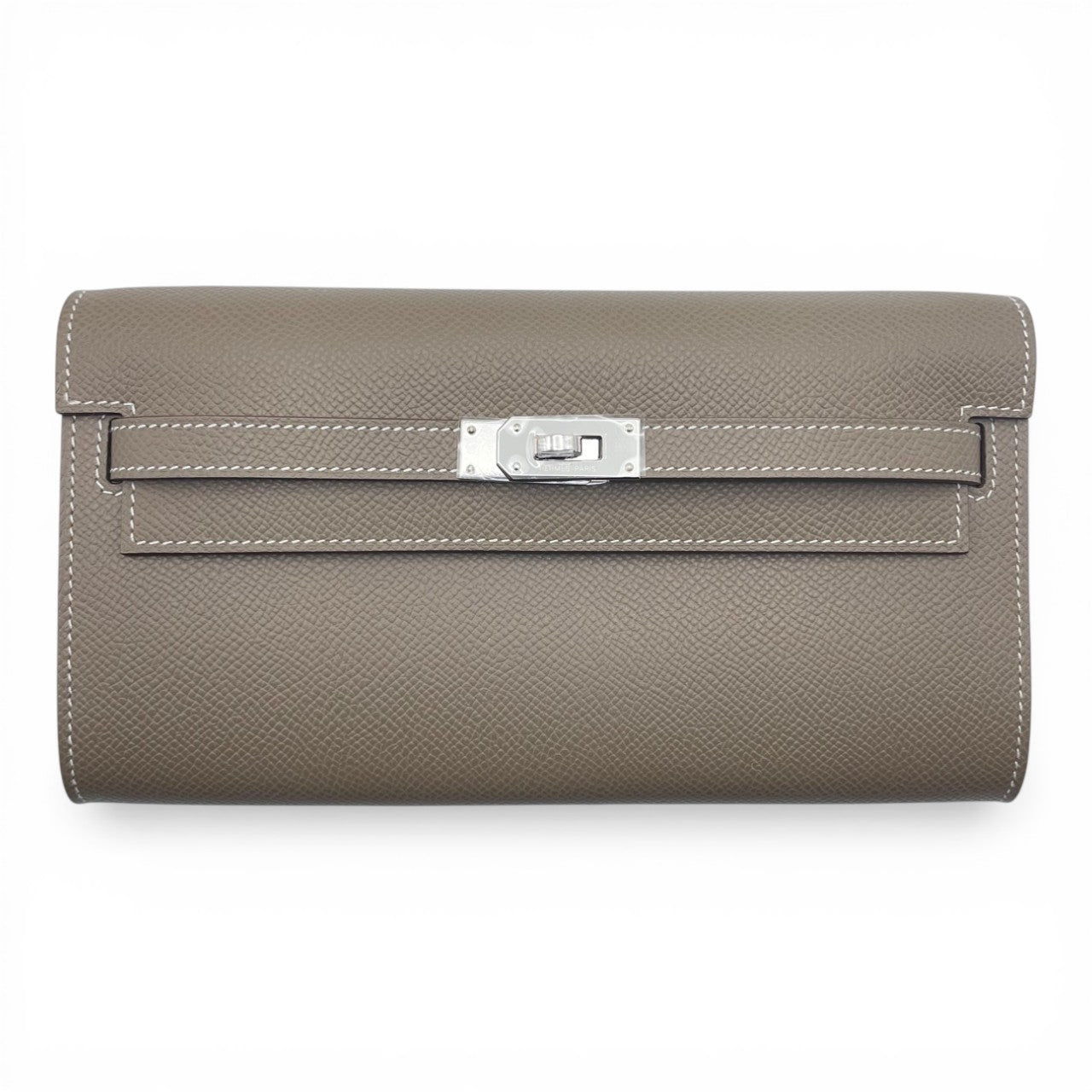 Pre-owned Hermes Kelly to Go Etoup Epson Silver hardware K stamp