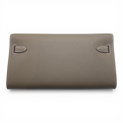 Pre-owned Hermes Kelly to Go Etoup Epson Silver hardware K stamp