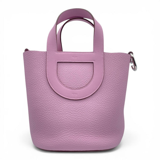 Pre-owned Hermes In the Loop 18 Mauve Silvestre Taurillon Clemence Silver hardware B engraved