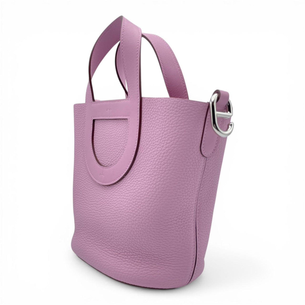 Pre-owned Hermes In the Loop 18 Mauve Silvestre Taurillon Clemence Silver hardware B engraved