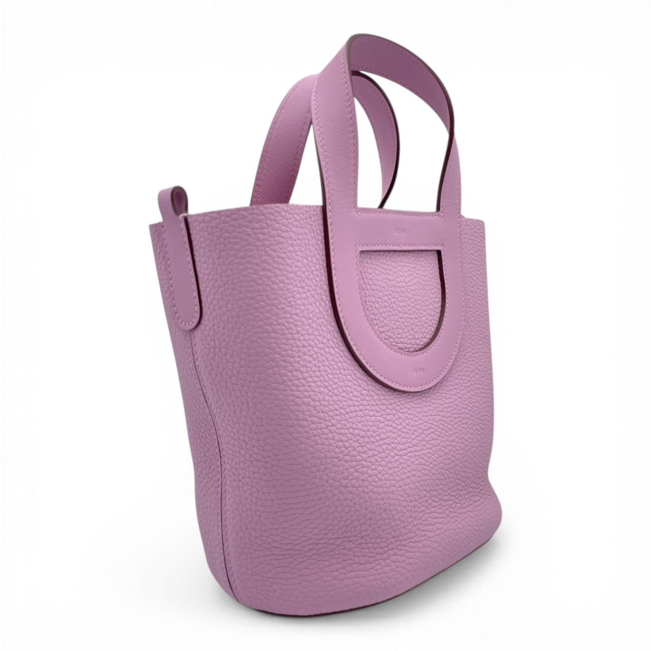 Pre-owned Hermes In the Loop 18 Mauve Silvestre Taurillon Clemence Silver hardware B engraved