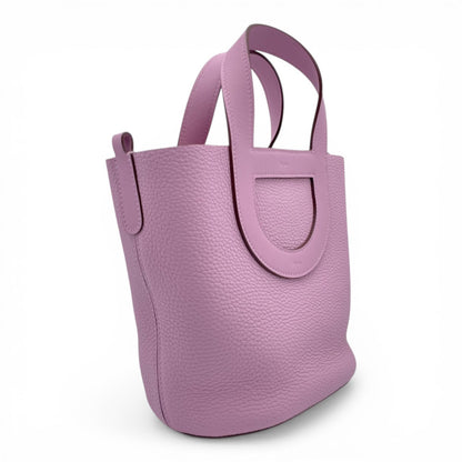 Pre-owned Hermes In the Loop 18 Mauve Silvestre Taurillon Clemence Silver hardware B engraved
