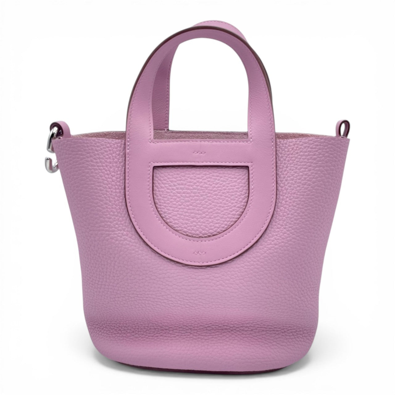 Pre-owned Hermes In the Loop 18 Mauve Silvestre Taurillon Clemence Silver hardware B engraved