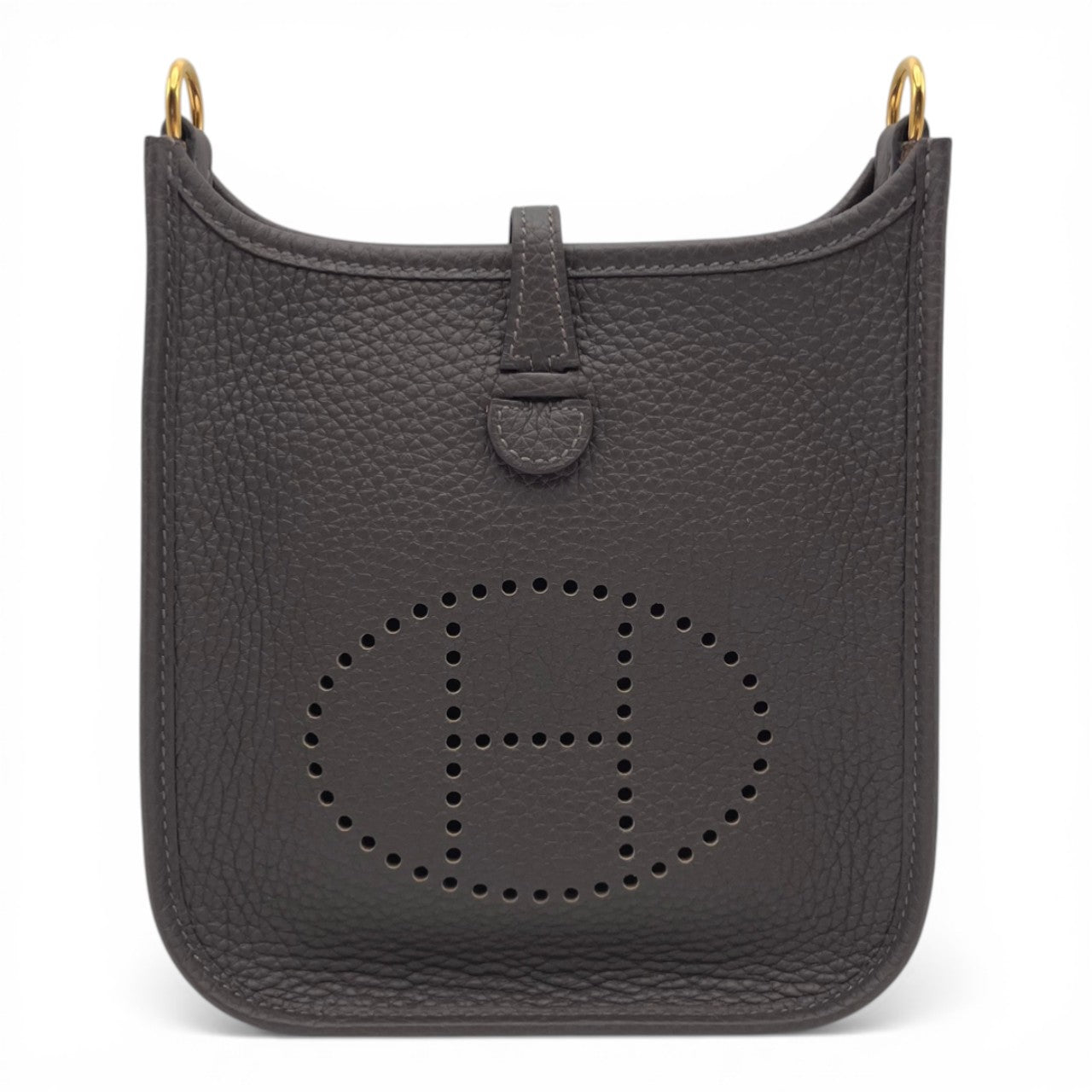 Pre-owned Hermes Mini Evelyn Amazone TPM Evenne Taurillon Clemence Gold hardware K stamp