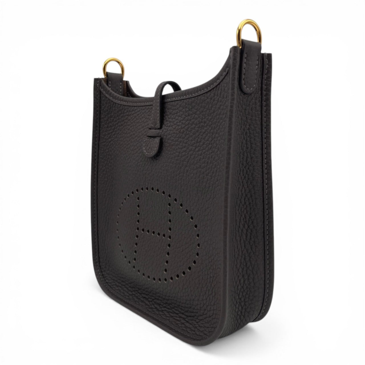 Pre-owned Hermes Mini Evelyn Amazone TPM Evenne Taurillon Clemence Gold hardware K stamp