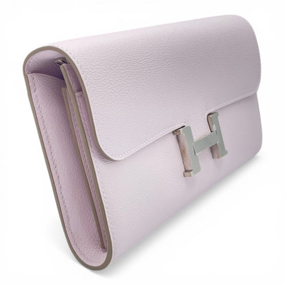 Pre-owned Hermes Constance Long to Go Pink Ever Color Silver Hardware B engraved