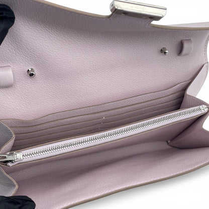 Pre-owned Hermes Constance Long to Go Pink Ever Color Silver Hardware B engraved