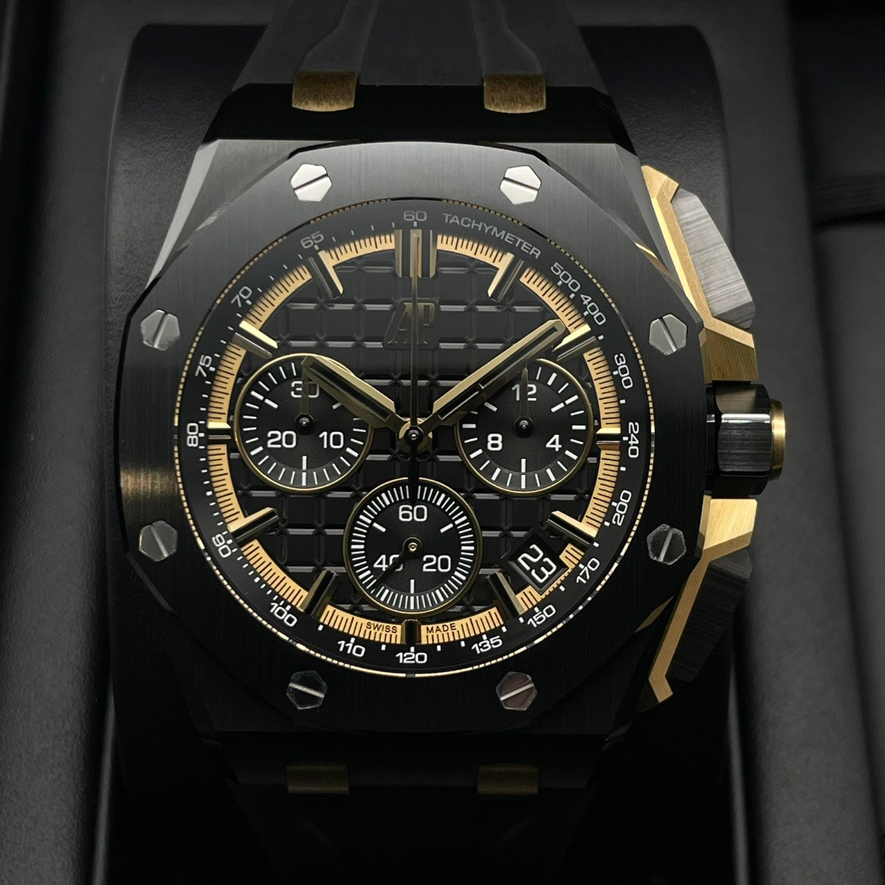 前欧德玛皮格皇家橡树离岸26420ce . oo . a127cr .01黑色黑色陶瓷43mm