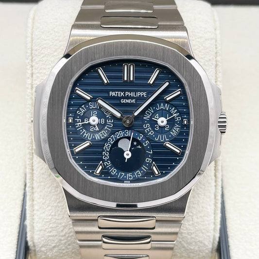 百达翡丽鹦鹉螺母万年历5740/1G-001蓝色40mm