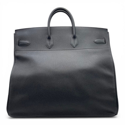 Pre-owned Hermes Hautacrois 50 Noir Togo Silver hardware T stamp