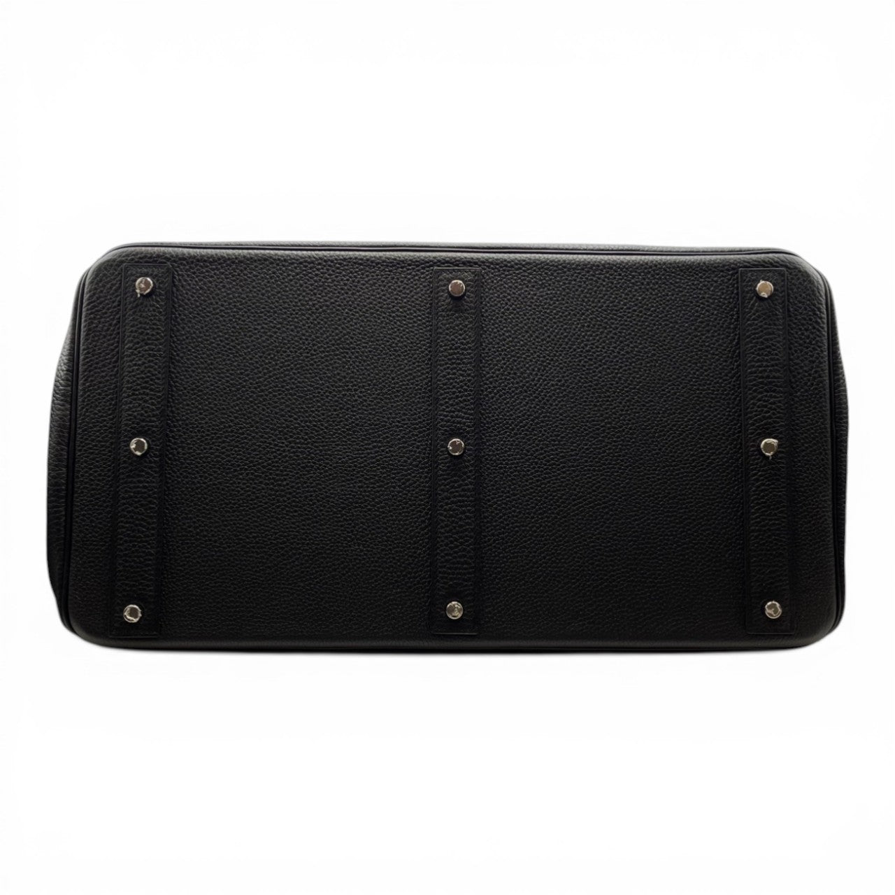 Pre-owned Hermes Hautacrois 50 Noir Togo Silver hardware T stamp