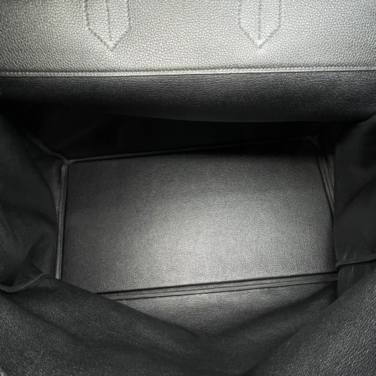 Pre-owned Hermes Hautacrois 50 Noir Togo Silver hardware T stamp