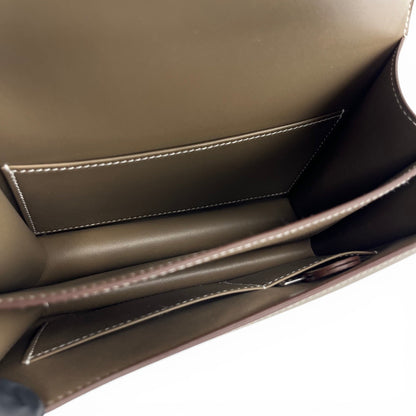 Pre-owned Hermes Constance Mini 18 Etoup Epson Gold hardware K stamp