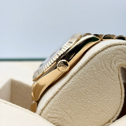 Pre-Owned Rolex Day-Date 128238A Carnelian Index Diamond President Bracelet 36mm