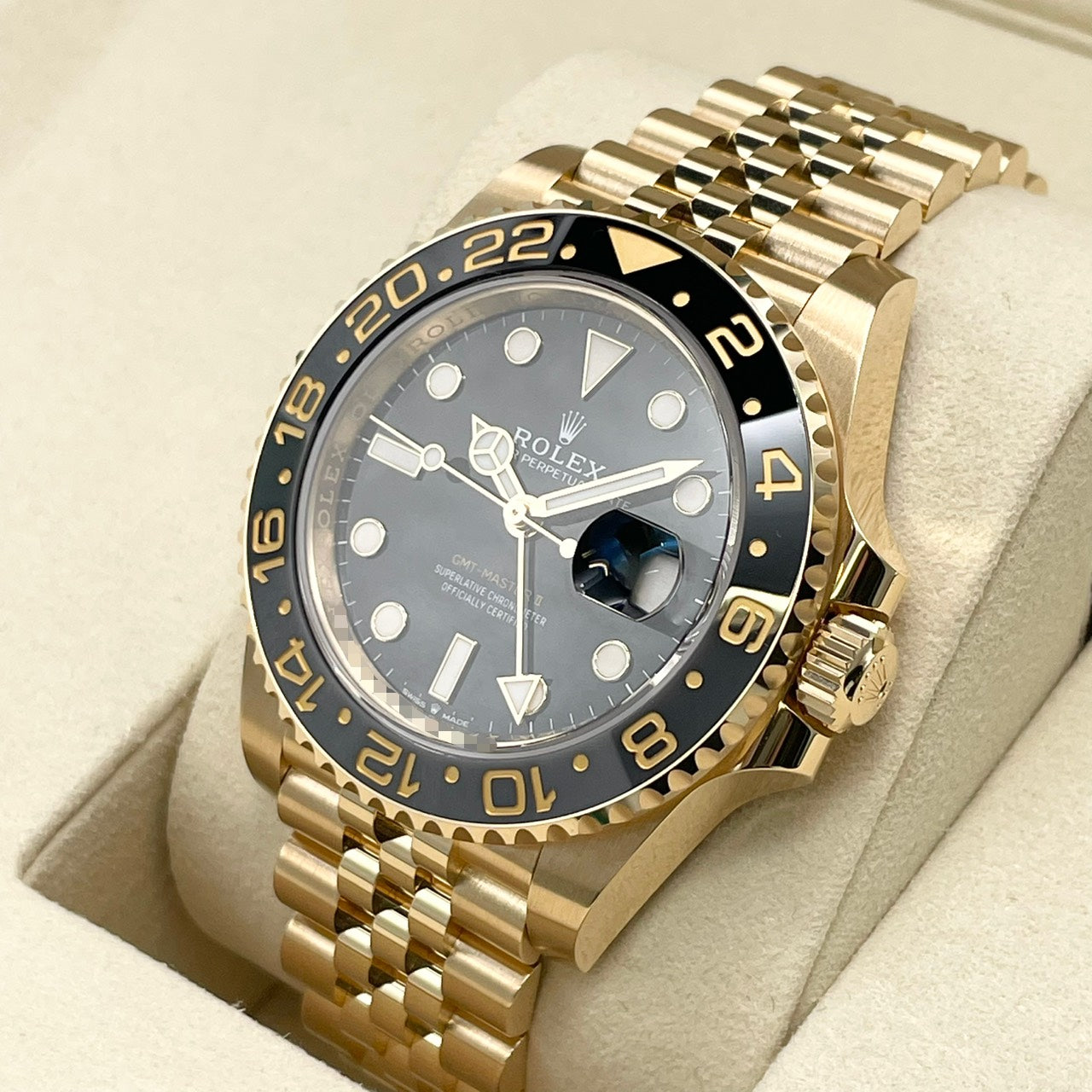 プレオウンド ロレックス GMTマスターII 126718GRNR イエローゴールド ジュビリーブレス ブラック 40mm