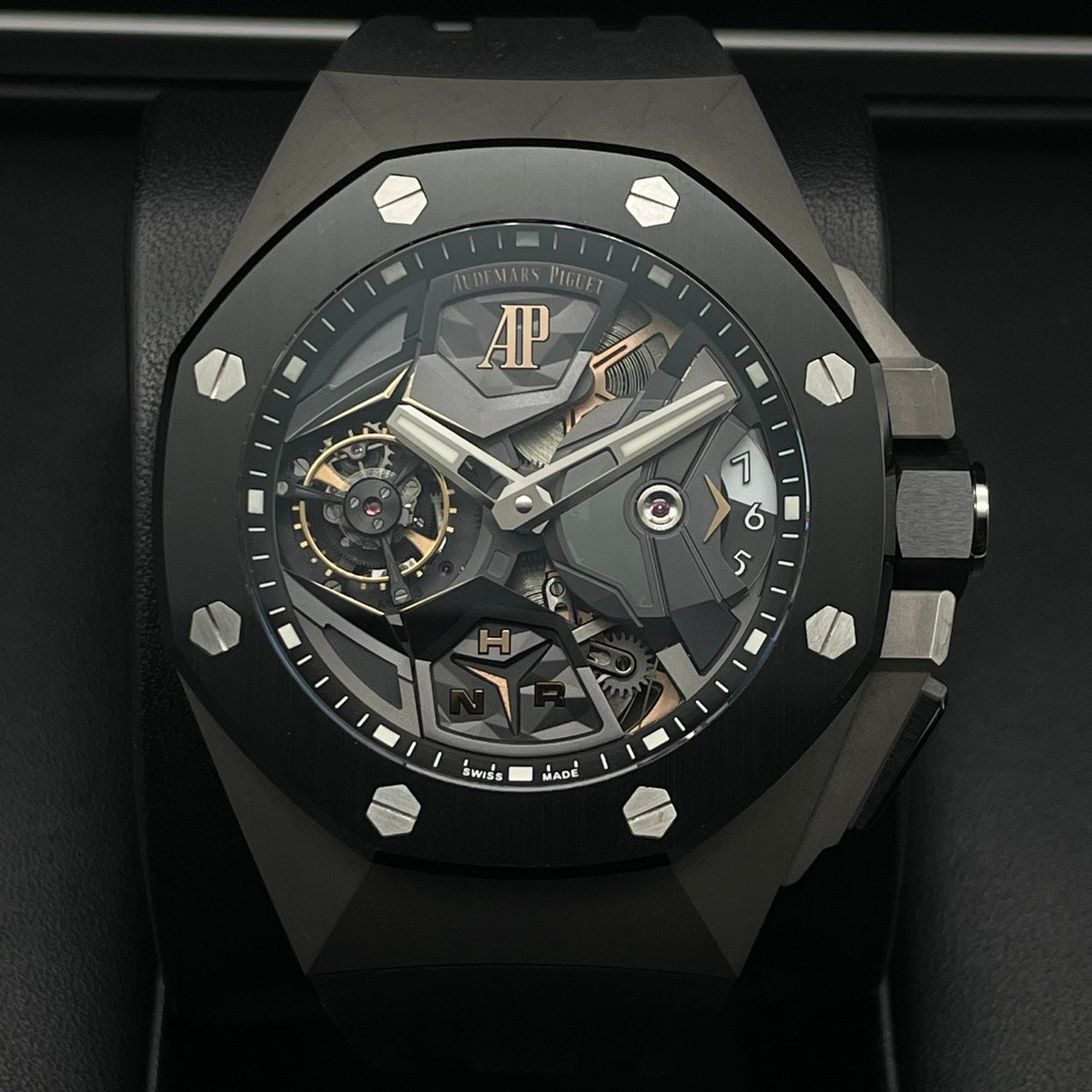 プレオウンド オーデマピゲ ロイヤルオーク コンセプト トゥールビヨン GMT 26589IO.OO.D002CA.01 チタン 44mm