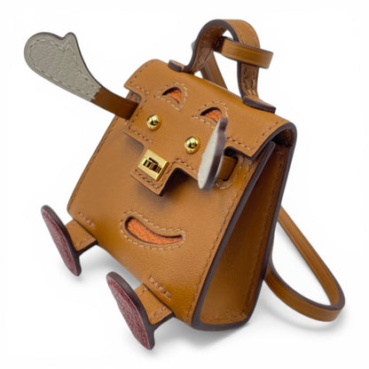 プレオウンドエルメス ケリードールチャーム ナチュラルサブレ/オレンジ/ナタ/ブリック タデラクト U刻印